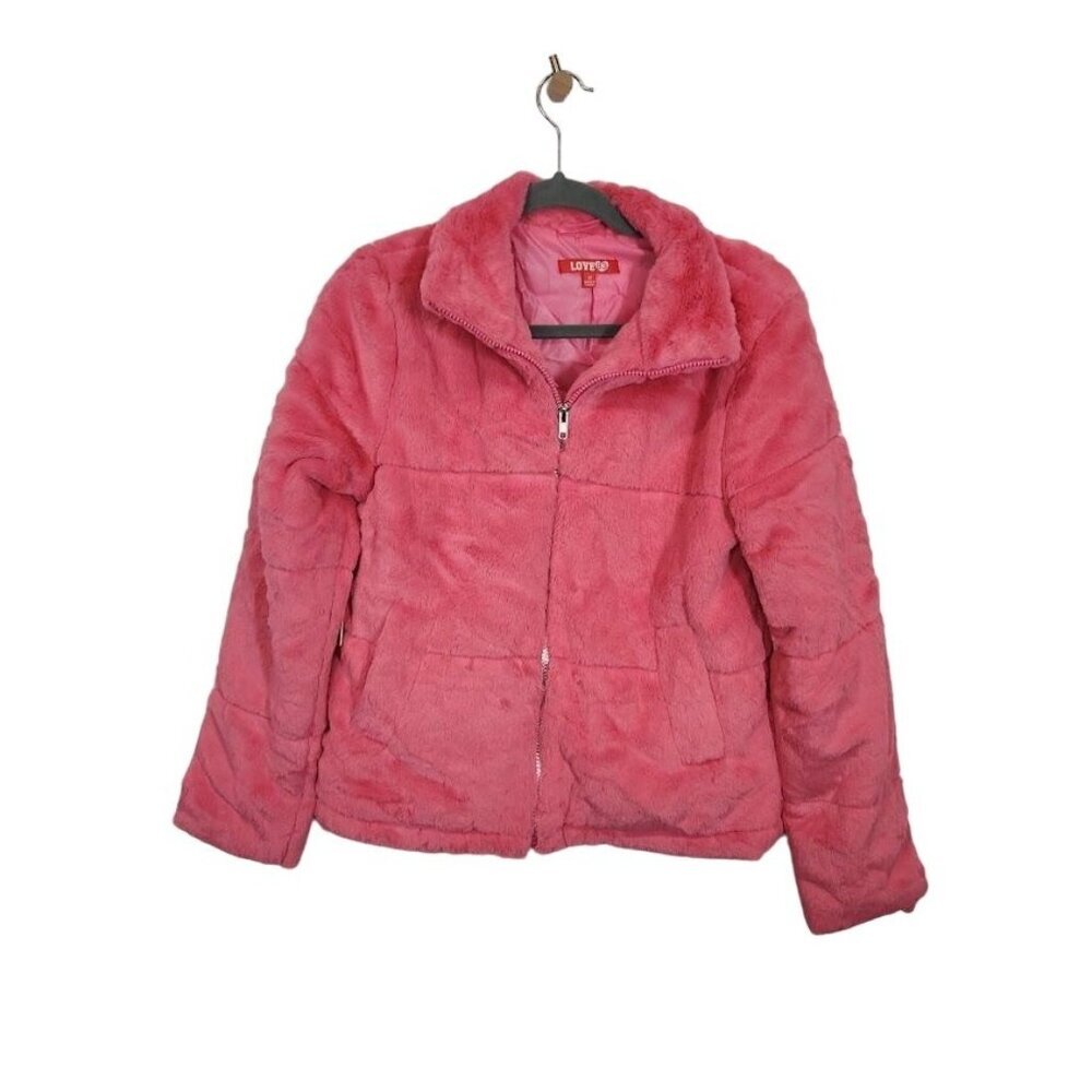Love83 Faux Fur Jacket in Pink - Size‎ Medium